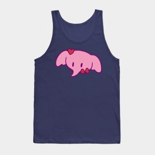 Pink Heart Elephant Face Tank Top